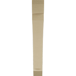 Ekena Millwork - BKTUR035X26X26THR06RCPR - Timberthane Faux Wood Thorton Style Bracket, Slat Ends, 3 1/2"W x 26"D x 26"H, Primed Tan