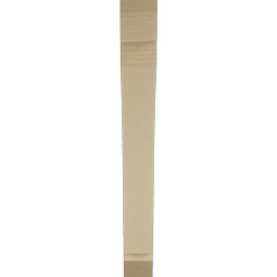 Ekena Millwork - BKTUR035X26X30THR06RCPR - Timberthane Faux Wood Thorton Style Bracket, Slat Ends, 3 1/2"W x 26"D x 30"H, Primed Tan