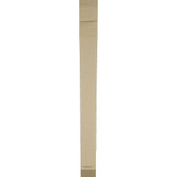Ekena Millwork - BKTUR035X26X38THR06RCPR - Timberthane Faux Wood Thorton Style Bracket, Slat Ends, 3 1/2"W x 26"D x 38"H, Primed Tan