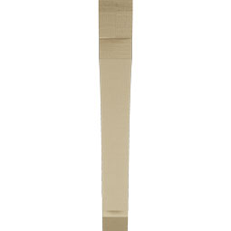 Ekena Millwork - BKTUR035X28X28THR06RCPR - Timberthane Faux Wood Thorton Style Bracket, Slat Ends, 3 1/2"W x 28"D x 28"H, Primed Tan