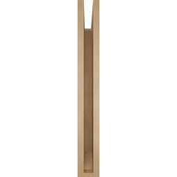 Ekena Millwork - BKTUR035X28X28THR06RCPR - Timberthane Faux Wood Thorton Style Bracket, Slat Ends, 3 1/2"W x 28"D x 28"H, Primed Tan
