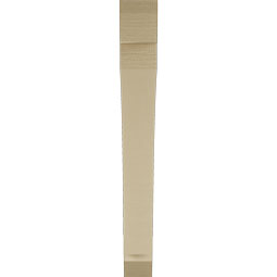 Ekena Millwork - BKTUR035X30X30THR06RCPR - Timberthane Faux Wood Thorton Style Bracket, Slat Ends, 3 1/2"W x 30"D x 30"H, Primed Tan