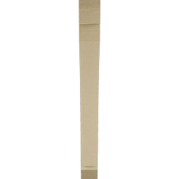 Ekena Millwork - BKTUR035X30X34THR06RCPR - Timberthane Faux Wood Thorton Style Bracket, Slat Ends, 3 1/2"W x 30"D x 34"H, Primed Tan