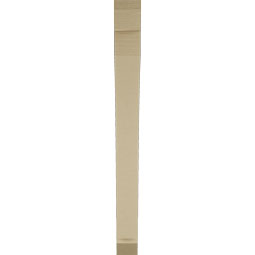 Ekena Millwork - BKTUR035X32X38THR06RCPR - Timberthane Faux Wood Thorton Style Bracket, Slat Ends, 3 1/2"W x 32"D x 38"H, Primed Tan