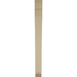 Ekena Millwork - BKTUR035X32X40THR06RCPR - Timberthane Faux Wood Thorton Style Bracket, Slat Ends, 3 1/2"W x 32"D x 40"H, Primed Tan