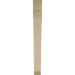 Ekena Millwork - BKTUR035X34X34THR06RCPR - Timberthane Faux Wood Thorton Style Bracket, Slat Ends, 3 1/2"W x 34"D x 34"H, Primed Tan