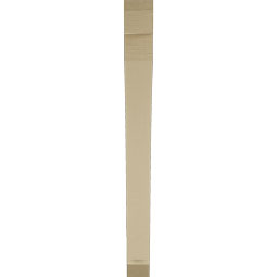 Ekena Millwork - BKTUR035X34X38THR06RCPR - Timberthane Faux Wood Thorton Style Bracket, Slat Ends, 3 1/2"W x 34"D x 38"H, Primed Tan