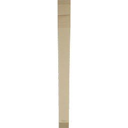 Ekena Millwork - BKTUR035X36X40THR06RCPR - Timberthane Faux Wood Thorton Style Bracket, Slat Ends, 3 1/2"W x 36"D x 40"H, Primed Tan