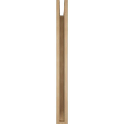 Ekena Millwork - BKTUR035X38X38THR06RCPR - Timberthane Faux Wood Thorton Style Bracket, Slat Ends, 3 1/2"W x 38"D x 38"H, Primed Tan