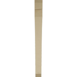 Ekena Millwork - BKTUR035X40X40THR06RCPR - Timberthane Faux Wood Thorton Style Bracket, Slat Ends, 3 1/2"W x 40"D x 40"H, Primed Tan