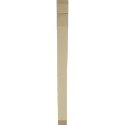 Ekena Millwork - BKTUR035X44X44THR06RCPR - Timberthane Faux Wood Thorton Style Bracket, Slat Ends, 3 1/2"W x 44"D x 44"H, Primed Tan