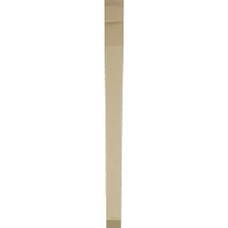 Ekena Millwork - BKTUR035X44X48THR06RCPR - Timberthane Faux Wood Thorton Style Bracket, Slat Ends, 3 1/2"W x 44"D x 48"H, Primed Tan