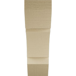 Ekena Millwork - BKTUR055X18X18THR06RCPR - Timberthane Faux Wood Thorton Style Bracket, Slat Ends, 5 1/2"W x 18"D x 18"H, Primed Tan