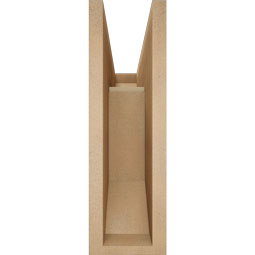 Ekena Millwork - BKTUR055X18X18THR06RCPR - Timberthane Faux Wood Thorton Style Bracket, Slat Ends, 5 1/2"W x 18"D x 18"H, Primed Tan