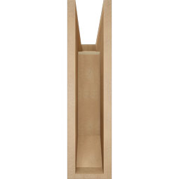 Ekena Millwork - BKTUR055X18X22THR06RCPR - Timberthane Faux Wood Thorton Style Bracket, Slat Ends, 5 1/2"W x 18"D x 22"H, Primed Tan