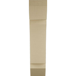 Ekena Millwork - BKTUR055X18X26THR06RCPR - Timberthane Faux Wood Thorton Style Bracket, Slat Ends, 5 1/2"W x 18"D x 26"H, Primed Tan