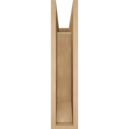 Ekena Millwork - BKTUR055X18X26THR06RCPR - Timberthane Faux Wood Thorton Style Bracket, Slat Ends, 5 1/2"W x 18"D x 26"H, Primed Tan