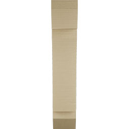 Ekena Millwork - BKTUR055X18X30THR06RCPR - Timberthane Faux Wood Thorton Style Bracket, Slat Ends, 5 1/2"W x 18"D x 30"H, Primed Tan