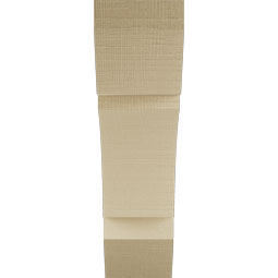 Ekena Millwork - BKTUR055X20X20THR06RCPR - Timberthane Faux Wood Thorton Style Bracket, Slat Ends, 5 1/2"W x 20"D x 20"H, Primed Tan