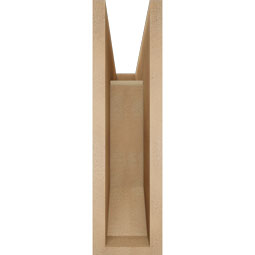 Ekena Millwork - BKTUR055X20X20THR06RCPR - Timberthane Faux Wood Thorton Style Bracket, Slat Ends, 5 1/2"W x 20"D x 20"H, Primed Tan