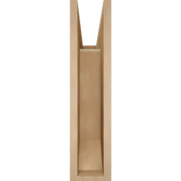Ekena Millwork - BKTUR055X20X24THR06RCPR - Timberthane Faux Wood Thorton Style Bracket, Slat Ends, 5 1/2"W x 20"D x 24"H, Primed Tan