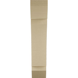 Ekena Millwork - BKTUR055X20X28THR06RCPR - Timberthane Faux Wood Thorton Style Bracket, Slat Ends, 5 1/2"W x 20"D x 28"H, Primed Tan