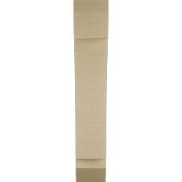Ekena Millwork - BKTUR055X20X32THR06RCPR - Timberthane Faux Wood Thorton Style Bracket, Slat Ends, 5 1/2"W x 20"D x 32"H, Primed Tan