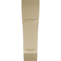 Ekena Millwork - BKTUR055X22X22THR06RCPR - Timberthane Faux Wood Thorton Style Bracket, Slat Ends, 5 1/2"W x 22"D x 22"H, Primed Tan