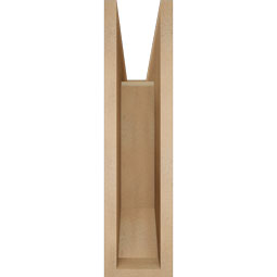 Ekena Millwork - BKTUR055X22X22THR06RCPR - Timberthane Faux Wood Thorton Style Bracket, Slat Ends, 5 1/2"W x 22"D x 22"H, Primed Tan