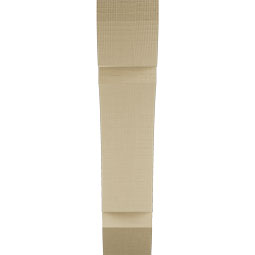 Ekena Millwork - BKTUR055X22X26THR06RCPR - Timberthane Faux Wood Thorton Style Bracket, Slat Ends, 5 1/2"W x 22"D x 26"H, Primed Tan