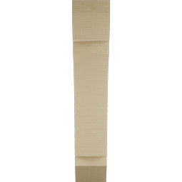 Ekena Millwork - BKTUR055X22X30THR06RCPR - Timberthane Faux Wood Thorton Style Bracket, Slat Ends, 5 1/2"W x 22"D x 30"H, Primed Tan