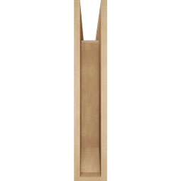 Ekena Millwork - BKTUR055X22X30THR06RCPR - Timberthane Faux Wood Thorton Style Bracket, Slat Ends, 5 1/2"W x 22"D x 30"H, Primed Tan