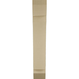 Ekena Millwork - BKTUR055X22X34THR06RCPR - Timberthane Faux Wood Thorton Style Bracket, Slat Ends, 5 1/2"W x 22"D x 34"H, Primed Tan