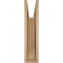 Ekena Millwork - BKTUR055X24X24THR06RCPR - Timberthane Faux Wood Thorton Style Bracket, Slat Ends, 5 1/2"W x 24"D x 24"H, Primed Tan