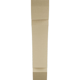 Ekena Millwork - BKTUR055X24X28THR06RCPR - Timberthane Faux Wood Thorton Style Bracket, Slat Ends, 5 1/2"W x 24"D x 28"H, Primed Tan
