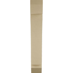 Ekena Millwork - BKTUR055X24X36THR06RCPR - Timberthane Faux Wood Thorton Style Bracket, Slat Ends, 5 1/2"W x 24"D x 36"H, Primed Tan