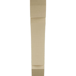 Ekena Millwork - BKTUR055X26X30THR06RCPR - Timberthane Faux Wood Thorton Style Bracket, Slat Ends, 5 1/2"W x 26"D x 30"H, Primed Tan