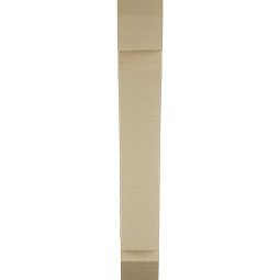 Ekena Millwork - BKTUR055X26X38THR06RCPR - Timberthane Faux Wood Thorton Style Bracket, Slat Ends, 5 1/2"W x 26"D x 38"H, Primed Tan