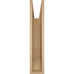 Ekena Millwork - BKTUR055X28X28THR06RCPR - Timberthane Faux Wood Thorton Style Bracket, Slat Ends, 5 1/2"W x 28"D x 28"H, Primed Tan