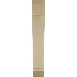 Ekena Millwork - BKTUR055X28X36THR06RCPR - Timberthane Faux Wood Thorton Style Bracket, Slat Ends, 5 1/2"W x 28"D x 36"H, Primed Tan