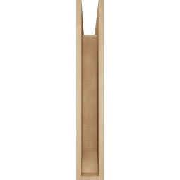 Ekena Millwork - BKTUR055X28X36THR06RCPR - Timberthane Faux Wood Thorton Style Bracket, Slat Ends, 5 1/2"W x 28"D x 36"H, Primed Tan