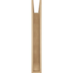 Ekena Millwork - BKTUR055X28X40THR06RCPR - Timberthane Faux Wood Thorton Style Bracket, Slat Ends, 5 1/2"W x 28"D x 40"H, Primed Tan