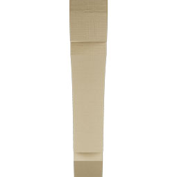 Ekena Millwork - BKTUR055X30X30THR06RCPR - Timberthane Faux Wood Thorton Style Bracket, Slat Ends, 5 1/2"W x 30"D x 30"H, Primed Tan