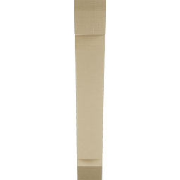 Ekena Millwork - BKTUR055X30X36THR06RCPR - Timberthane Faux Wood Thorton Style Bracket, Slat Ends, 5 1/2"W x 30"D x 36"H, Primed Tan