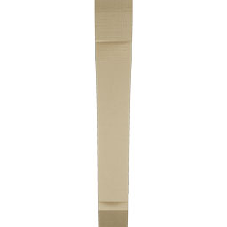Ekena Millwork - BKTUR055X30X38THR06RCPR - Timberthane Faux Wood Thorton Style Bracket, Slat Ends, 5 1/2"W x 30"D x 38"H, Primed Tan