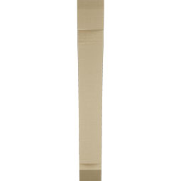 Ekena Millwork - BKTUR055X30X42THR06RCPR - Timberthane Faux Wood Thorton Style Bracket, Slat Ends, 5 1/2"W x 30"D x 42"H, Primed Tan