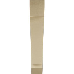 Ekena Millwork - BKTUR055X32X32THR06RCPR - Timberthane Faux Wood Thorton Style Bracket, Slat Ends, 5 1/2"W x 32"D x 32"H, Primed Tan