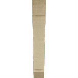 Ekena Millwork - BKTUR055X32X36THR06RCPR - Timberthane Faux Wood Thorton Style Bracket, Slat Ends, 5 1/2"W x 32"D x 36"H, Primed Tan
