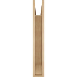 Ekena Millwork - BKTUR055X32X36THR06RCPR - Timberthane Faux Wood Thorton Style Bracket, Slat Ends, 5 1/2"W x 32"D x 36"H, Primed Tan