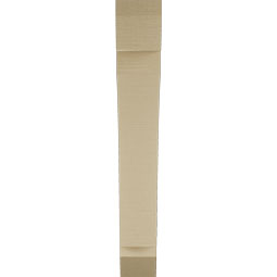 Ekena Millwork - BKTUR055X32X38THR06RCPR - Timberthane Faux Wood Thorton Style Bracket, Slat Ends, 5 1/2"W x 32"D x 38"H, Primed Tan